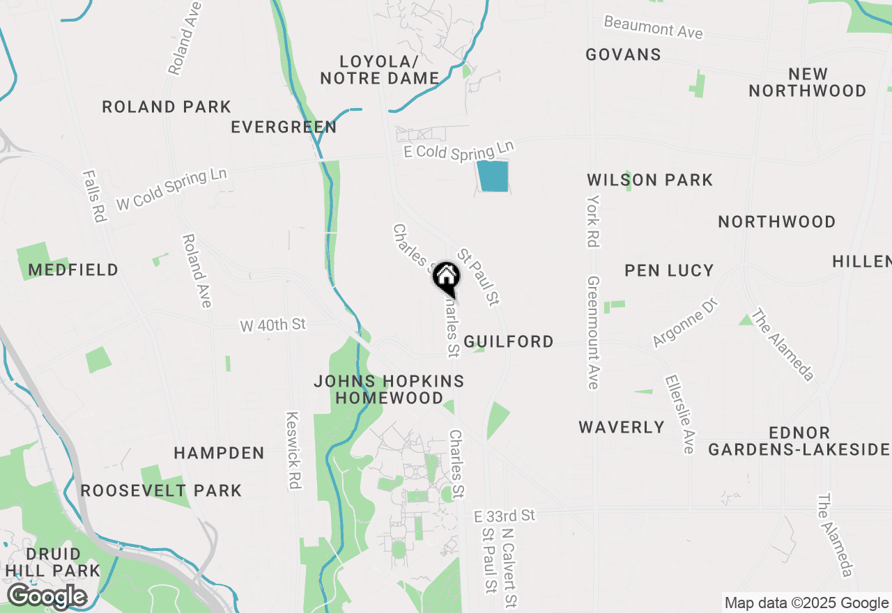 Map of 4000 N Charles Street #1605, Baltimore, MD 21218