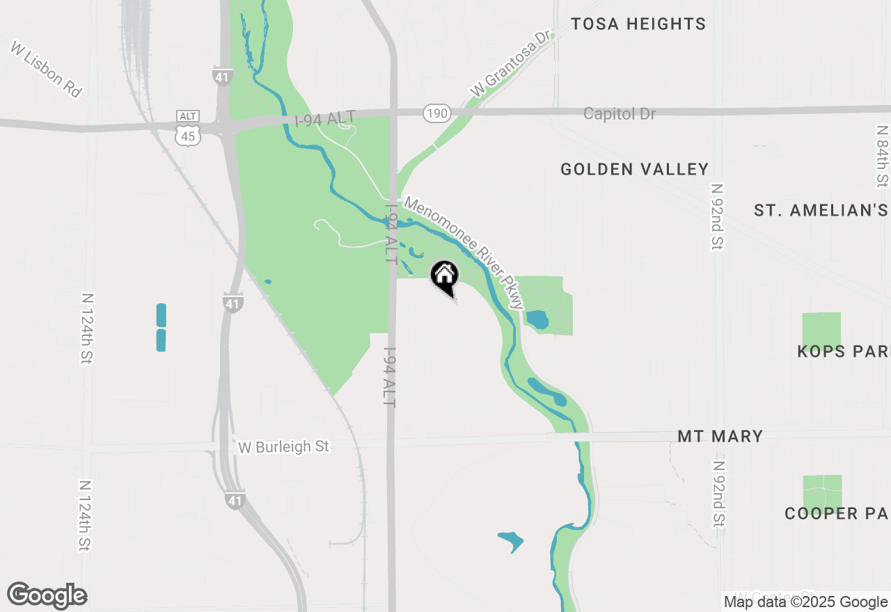 Map of 3390 N Knoll Blvd, Wauwatosa, WI 53222