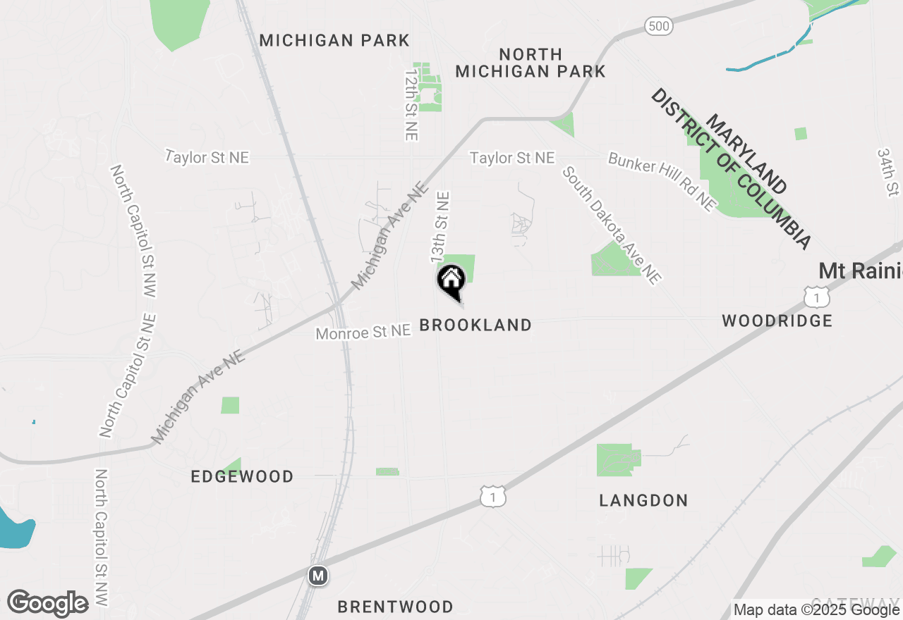 Map of 1327 Newton Street Ne, Washington, DC 20017