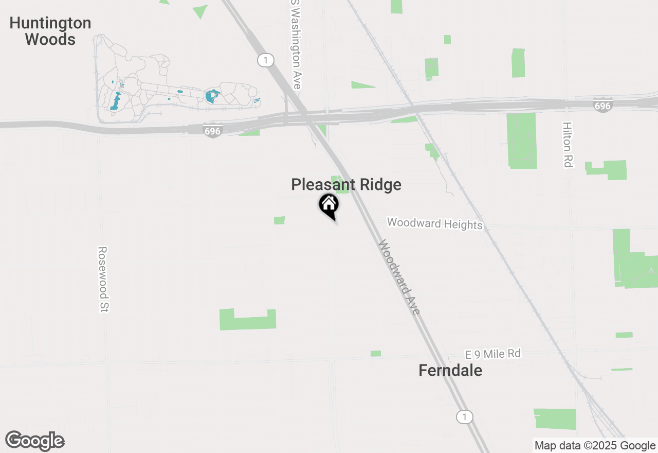 Map of 24 Cambridge Blvd, Pleasant Ridge, MI 48069
