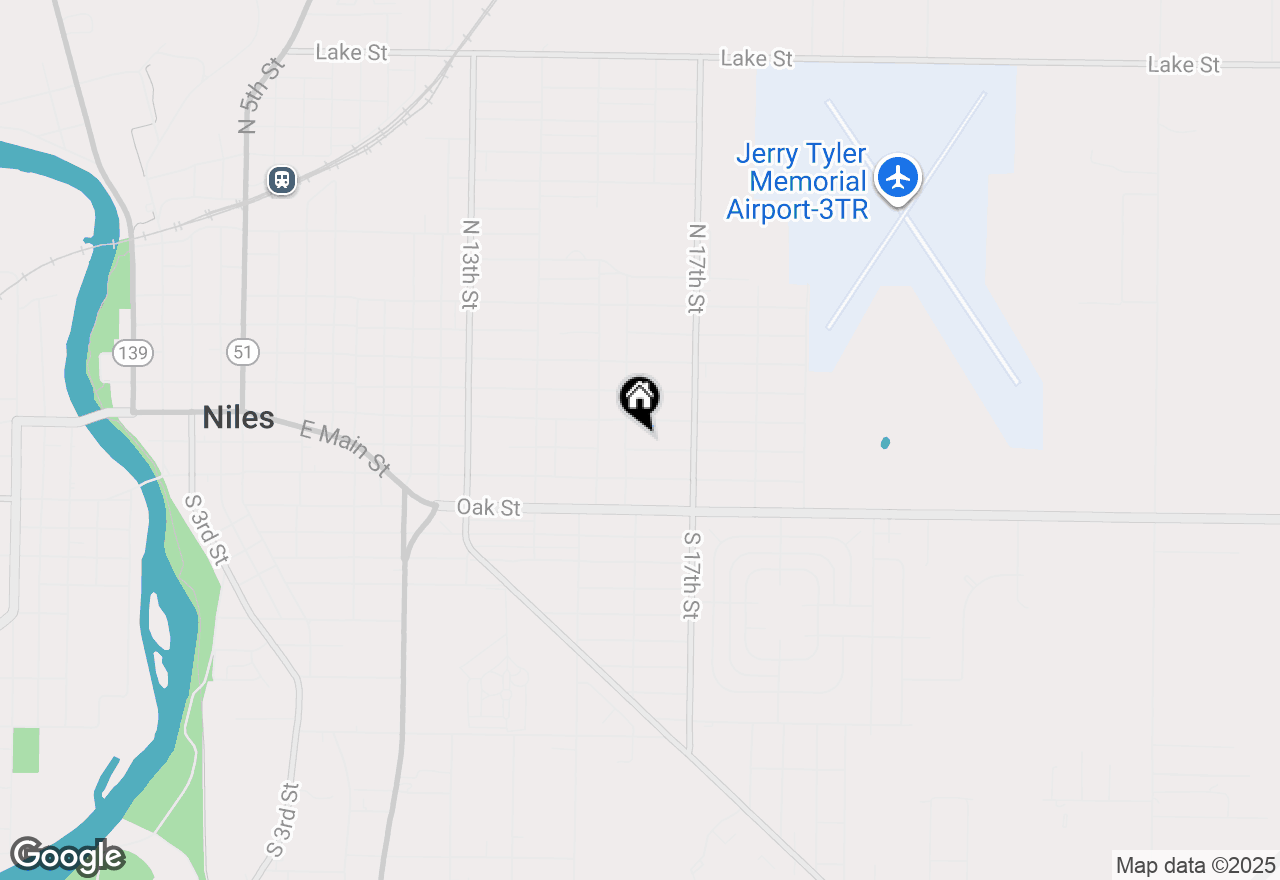 Map of 1611 Cedar Street, Niles, MI 49120