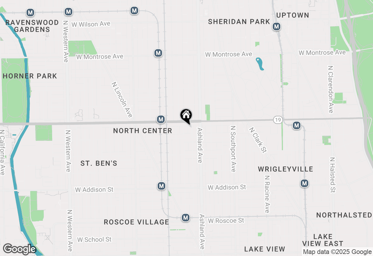 Map of 3939 N Paulina Street #GDN, Chicago, IL 60613