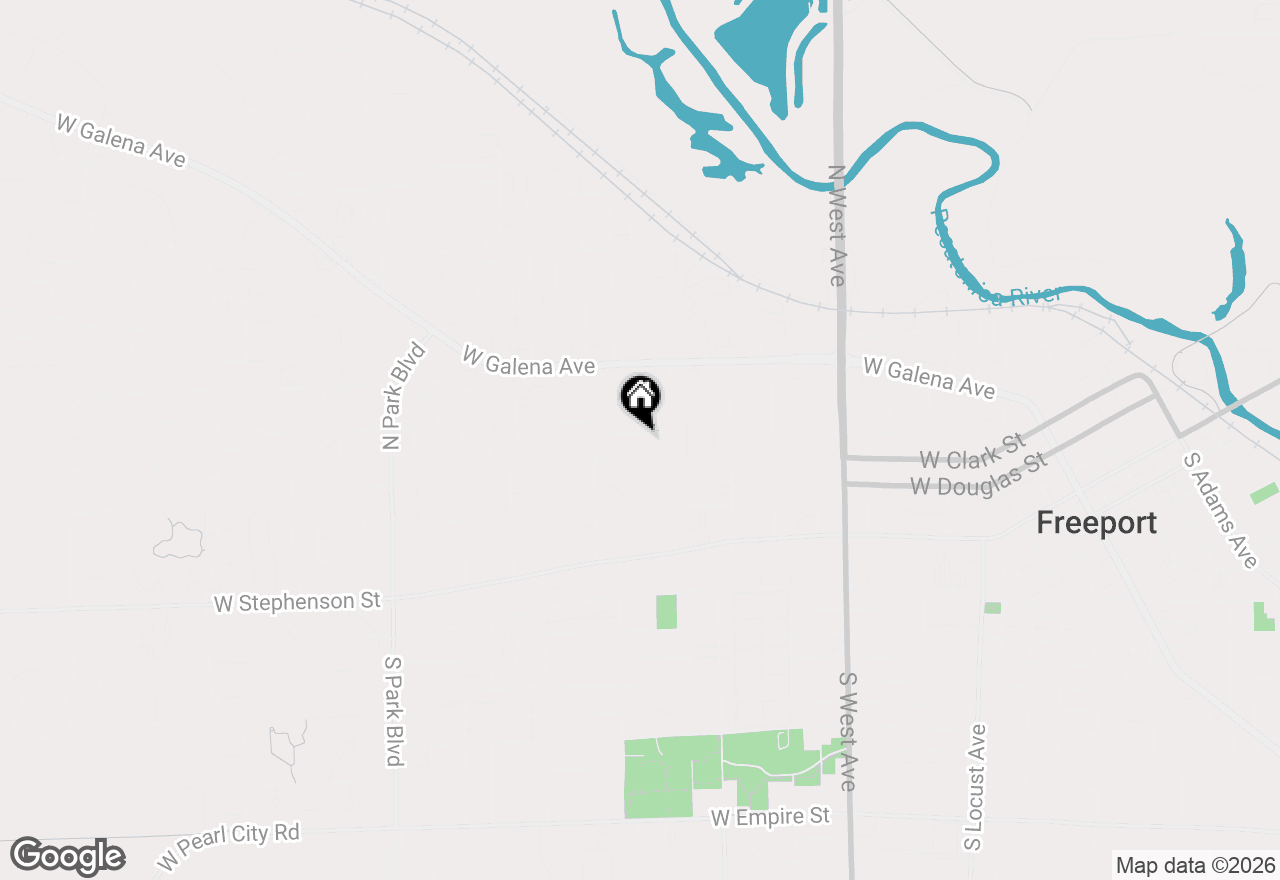 Map of 1133 W Staver Street, Freeport, IL 61032