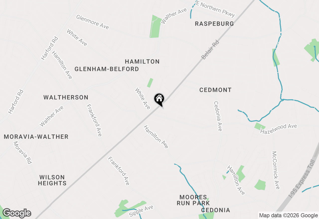 Map of 5817 Belair Road #1/2, Baltimore, MD 21206