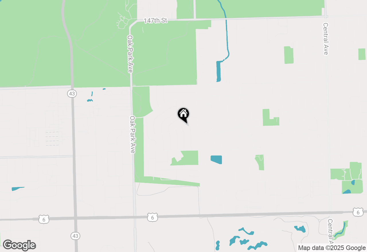 Map of 15301 Cherry Lane, Oak Forest, IL 60452