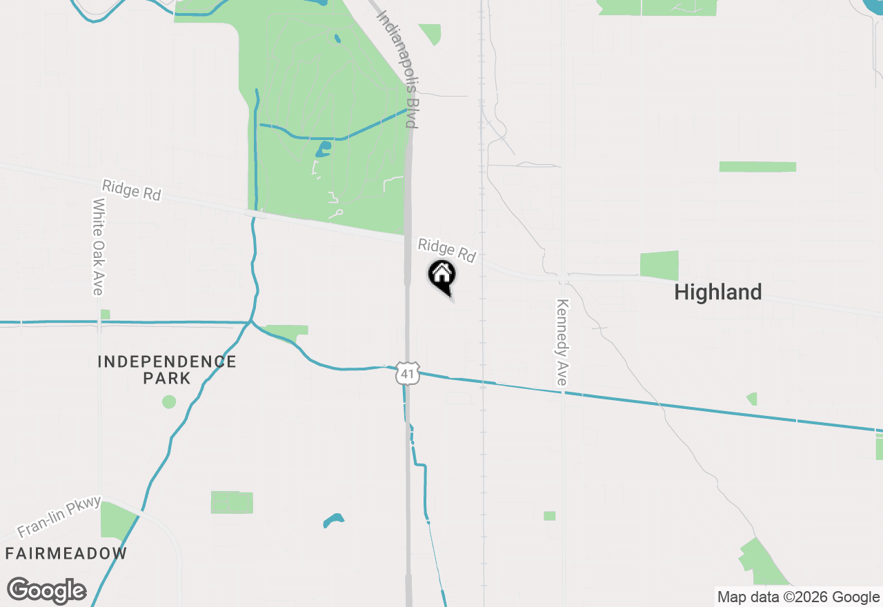 Map of 2445 Clough Avenue, Highland, IN 46322