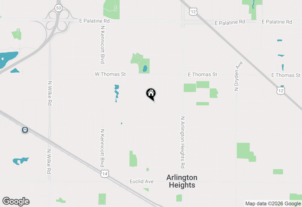 Map of 1241 N Chestnut Avenue, Arlington Heights, IL 60004