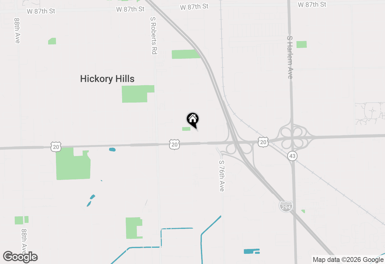 Map of 9417 S 78th Avenue, Hickory Hills, IL 60457