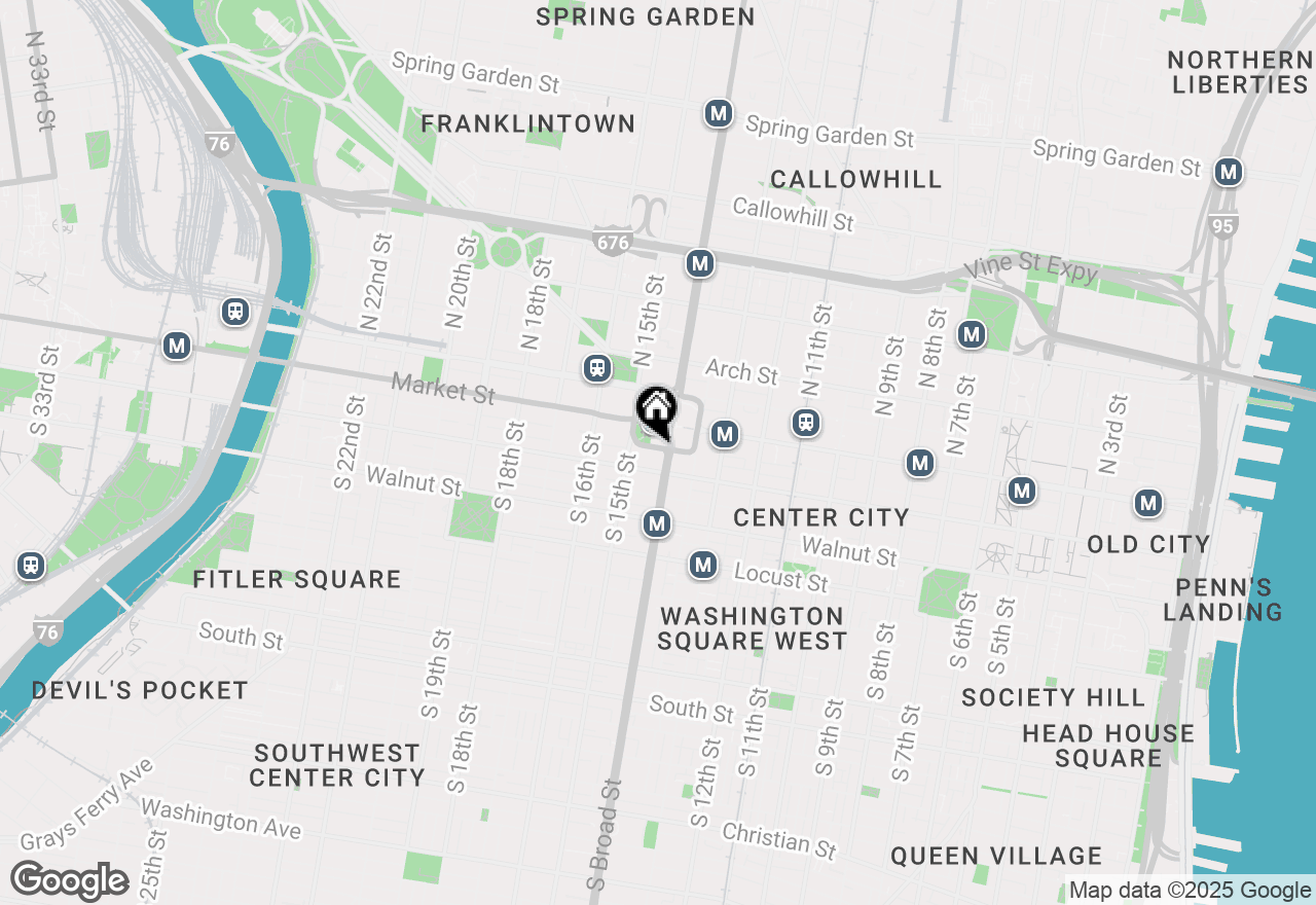Map of 1414 S Penn Square #18B, Philadelphia, PA 19102