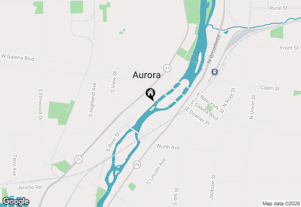 Map of 140 S River Street #204, Aurora, IL 60506