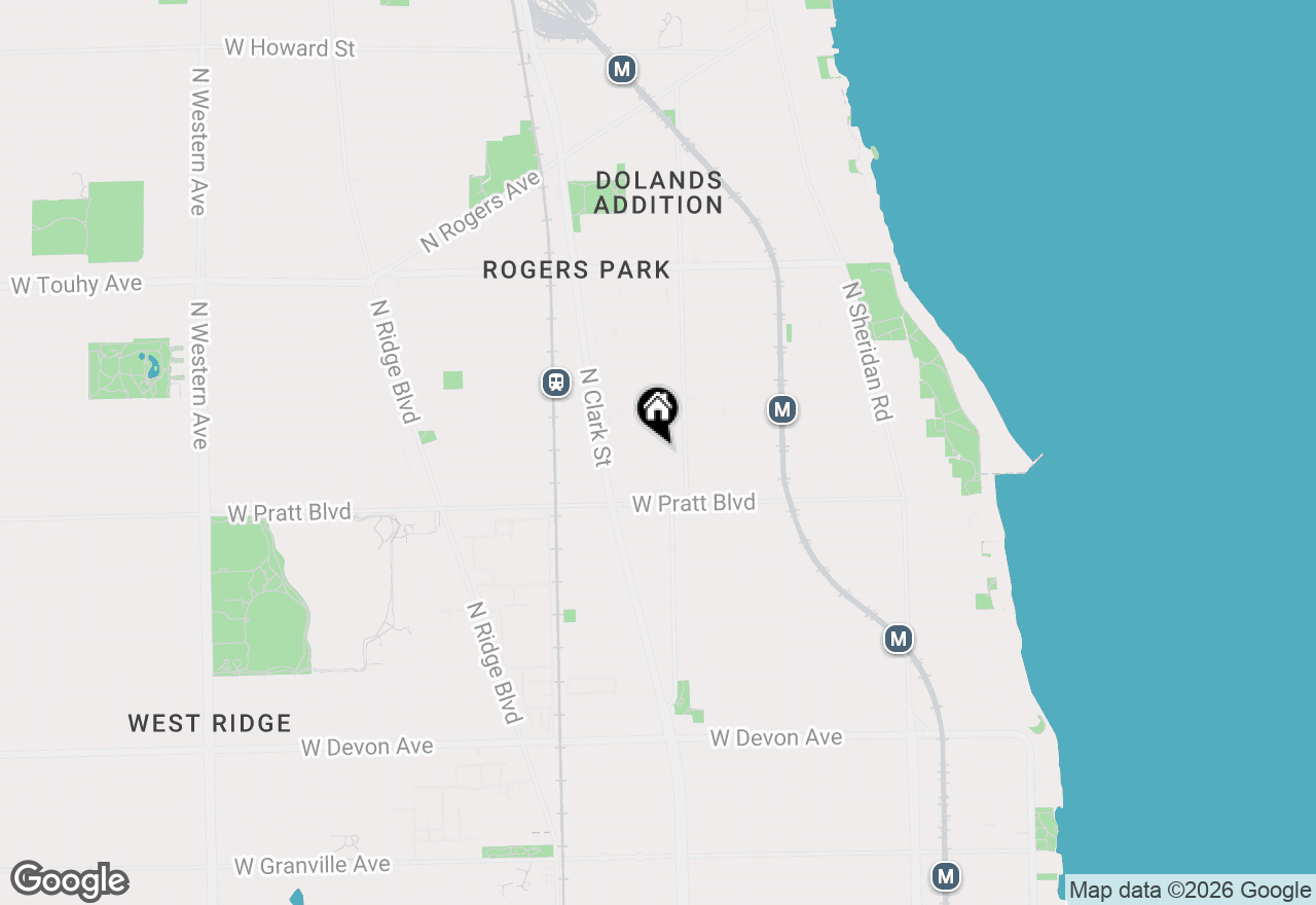 Map of 1626 W Farwell Avenue #3F, Chicago, IL 60626