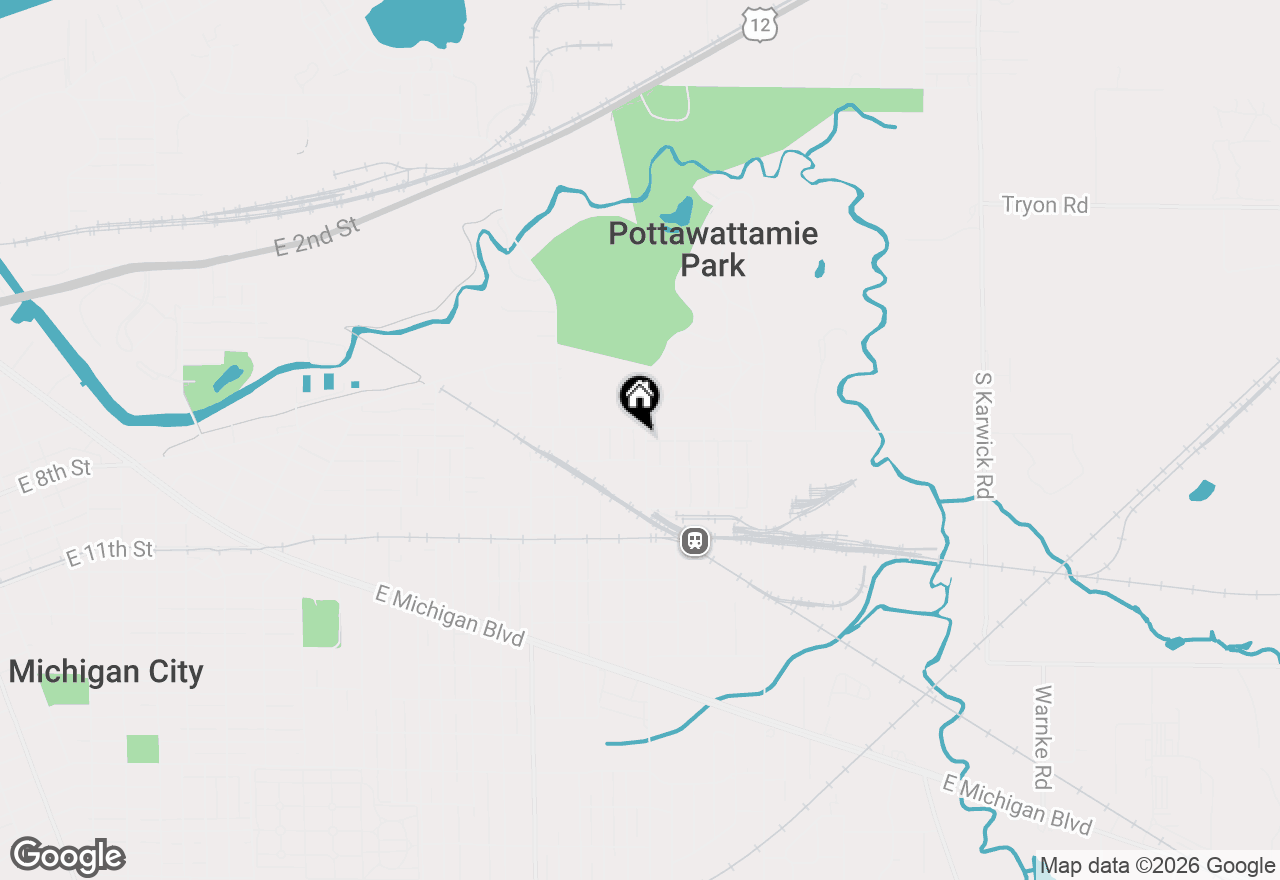 Map of 722 N Carroll Avenue, Michigan City, IN 46360