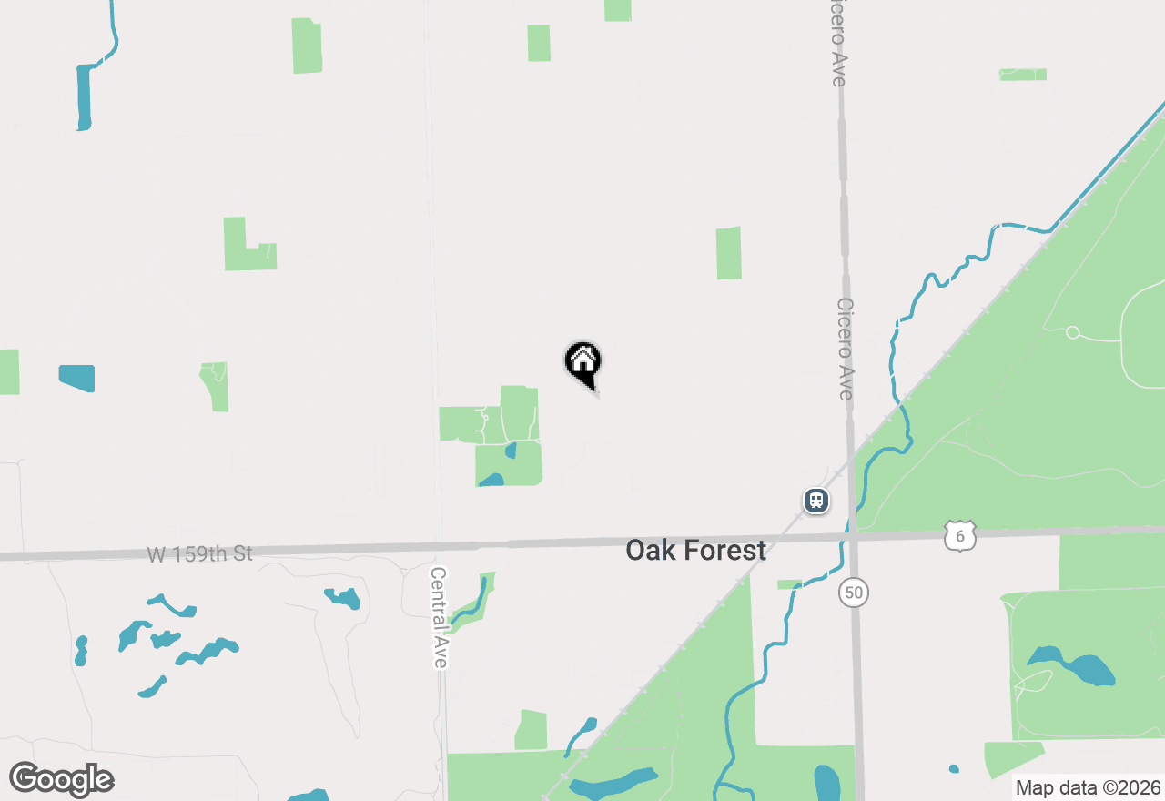 Map of 15612 Lockwood Avenue, Oak Forest, IL 60452