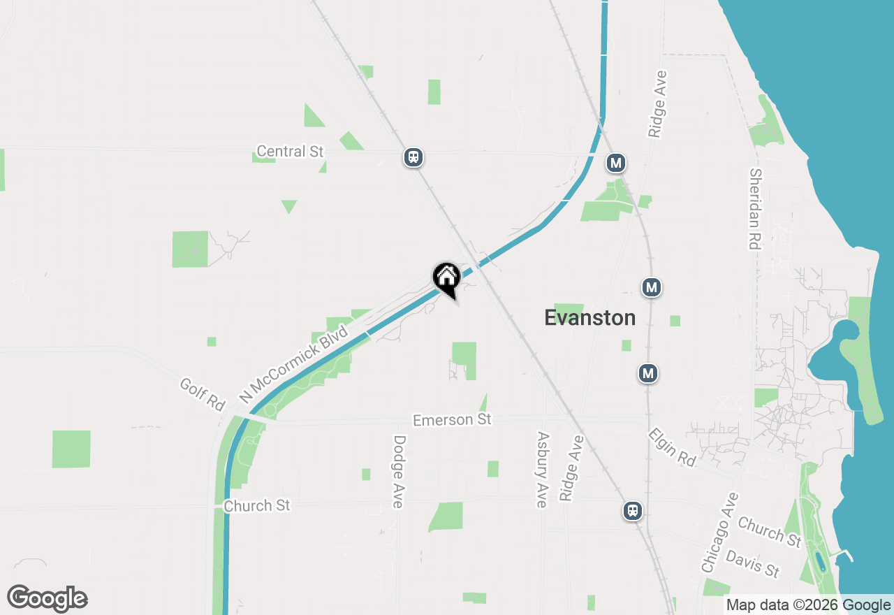 Map of 2144 Dewey Avenue, Evanston, IL 60201