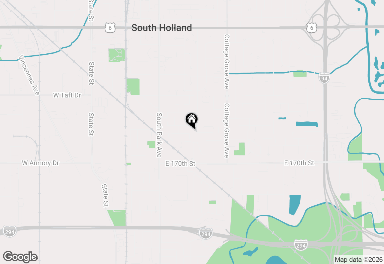 Map of 16827 Parkside Avenue, South Holland, IL 60473