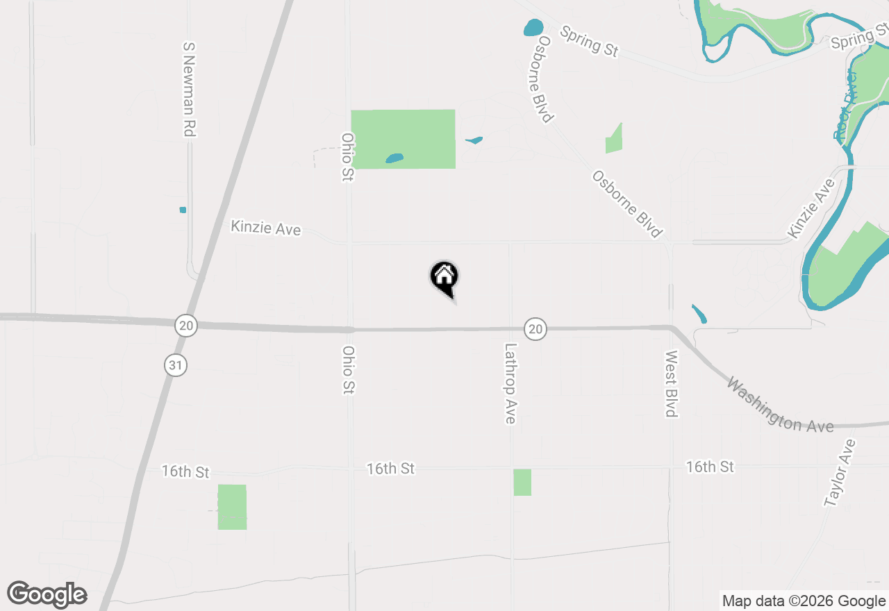 Map of 1112 Kentucky St, Racine, WI 53405