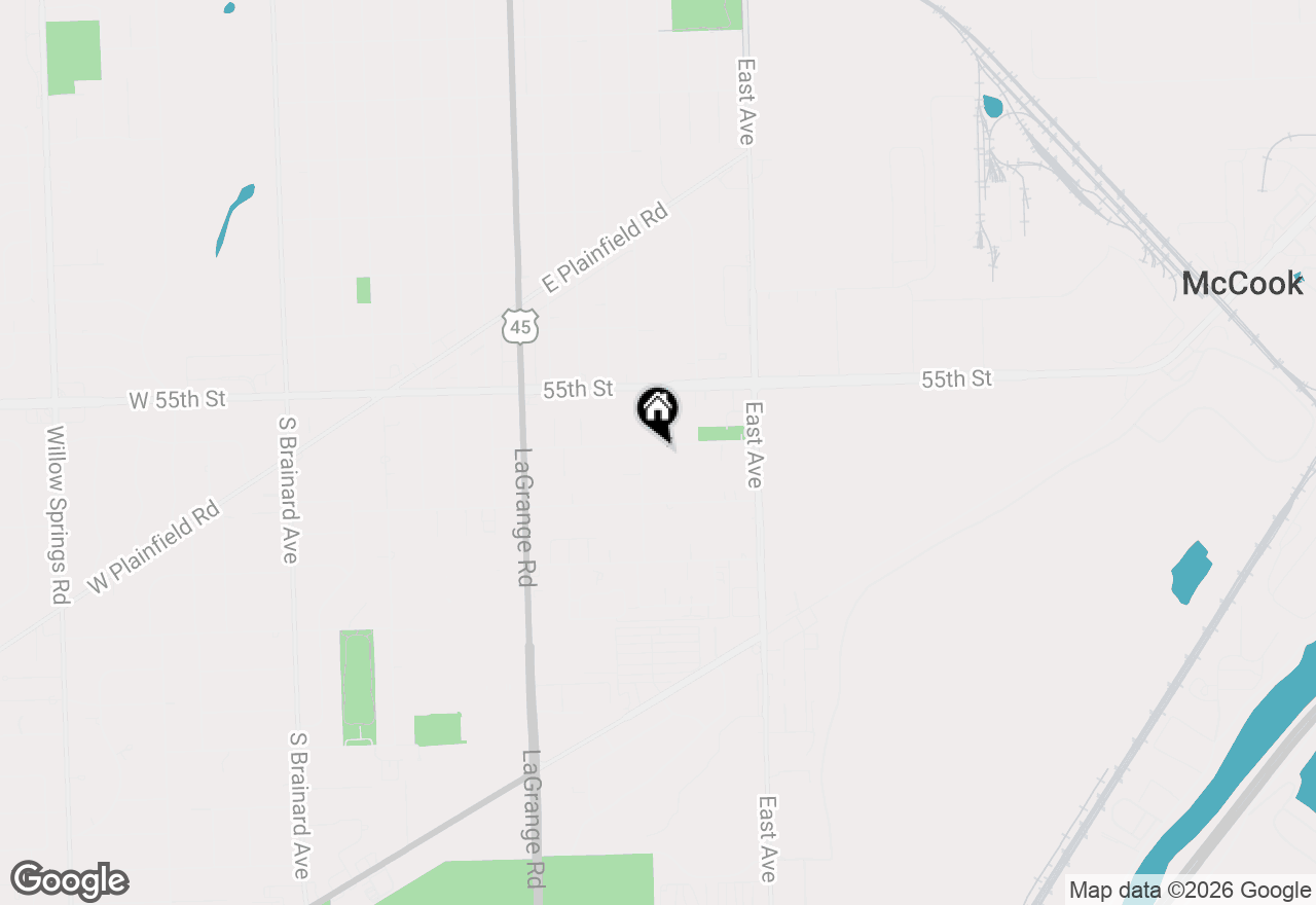 Map of 9621 W 56th Street, Countryside, IL 60525