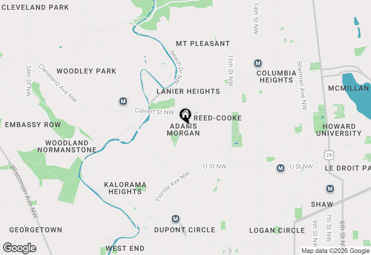 Map of 1844 Columbia Road Nw #204, Washington, DC 20009