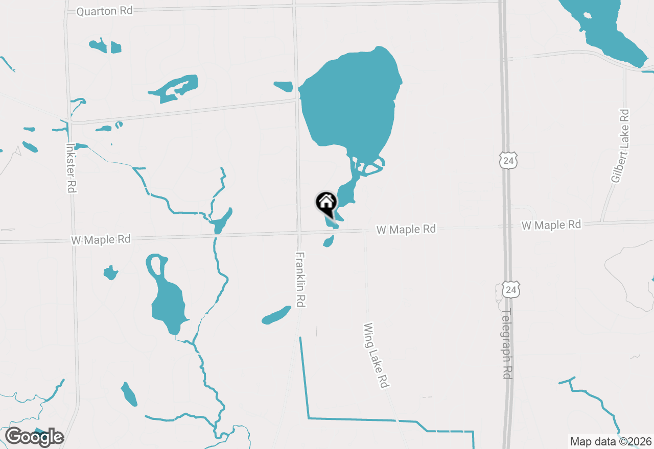 Map of 4456 W Maple Road, Bloomfield Hills, MI 48301
