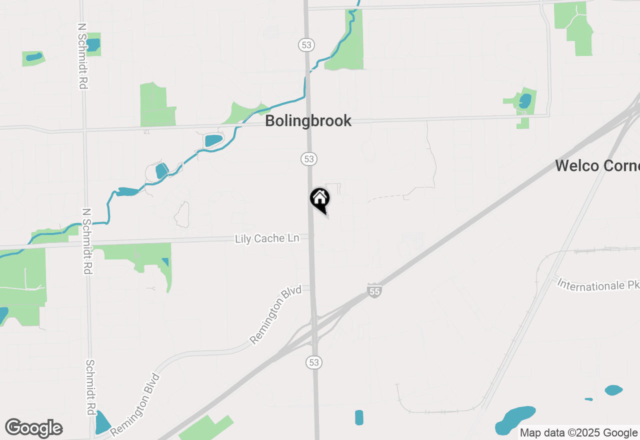 Map of 103 Greentree Court, Bolingbrook, IL 60440