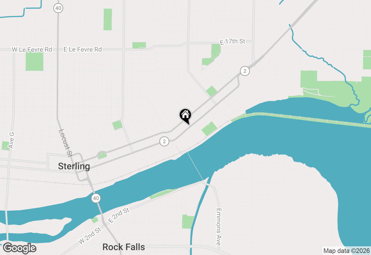 Map of 303 12th Avenue, Sterling, IL 61081