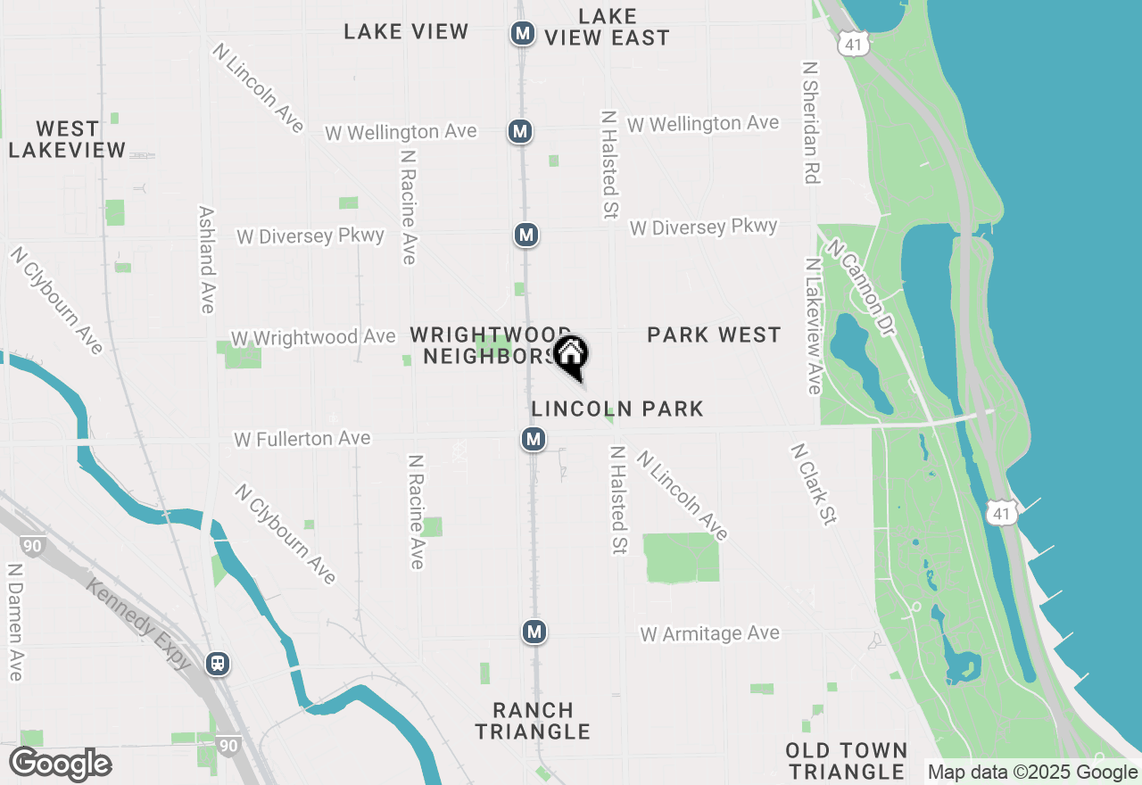 Map of 2468 N Lincoln Avenue #3S, Chicago, IL 60614