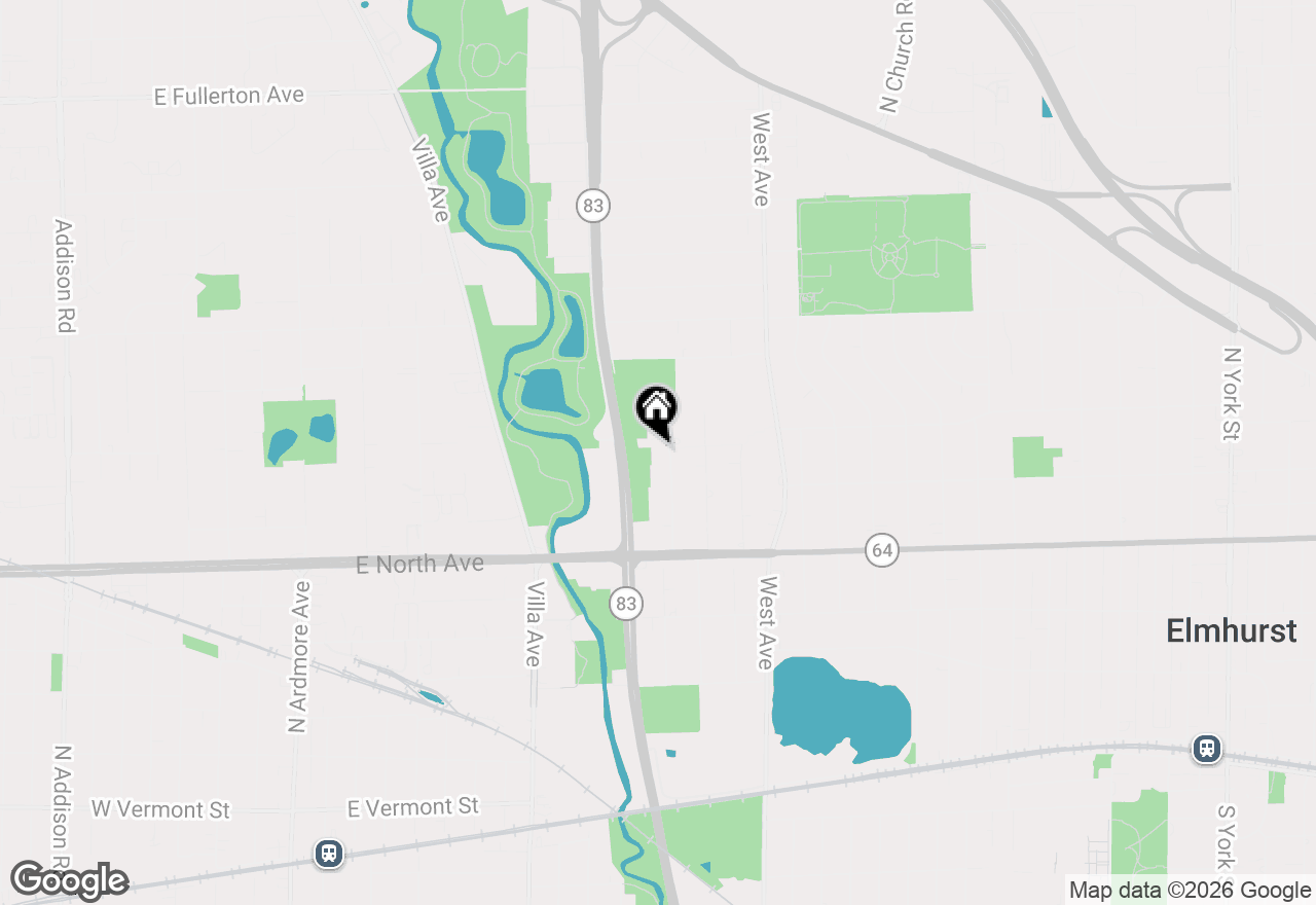 Map of 378 N River Glen Avenue, Elmhurst, IL 60126