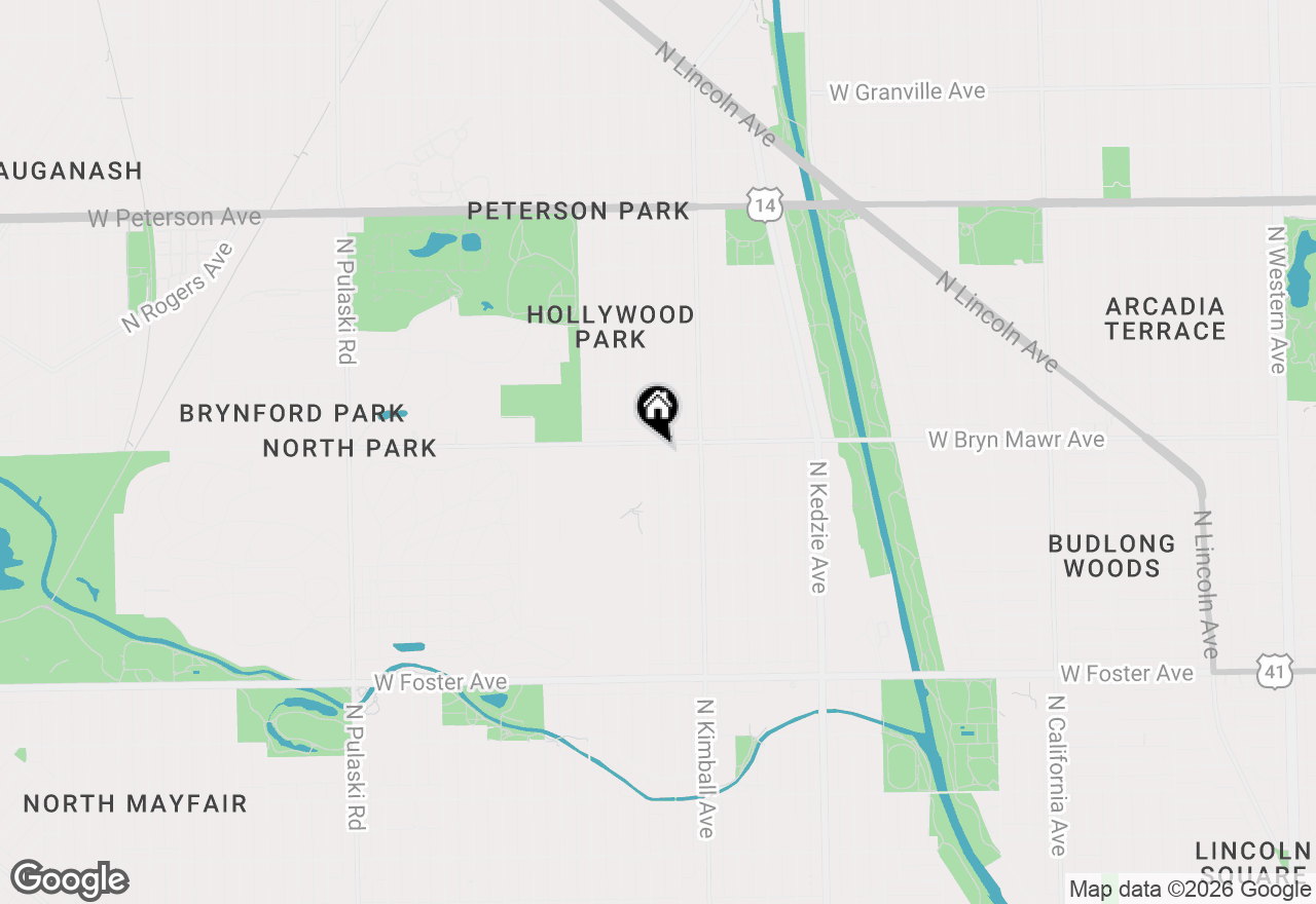 Map of 3445 W Bryn Mawr Avenue #G-W, Chicago, IL 60659