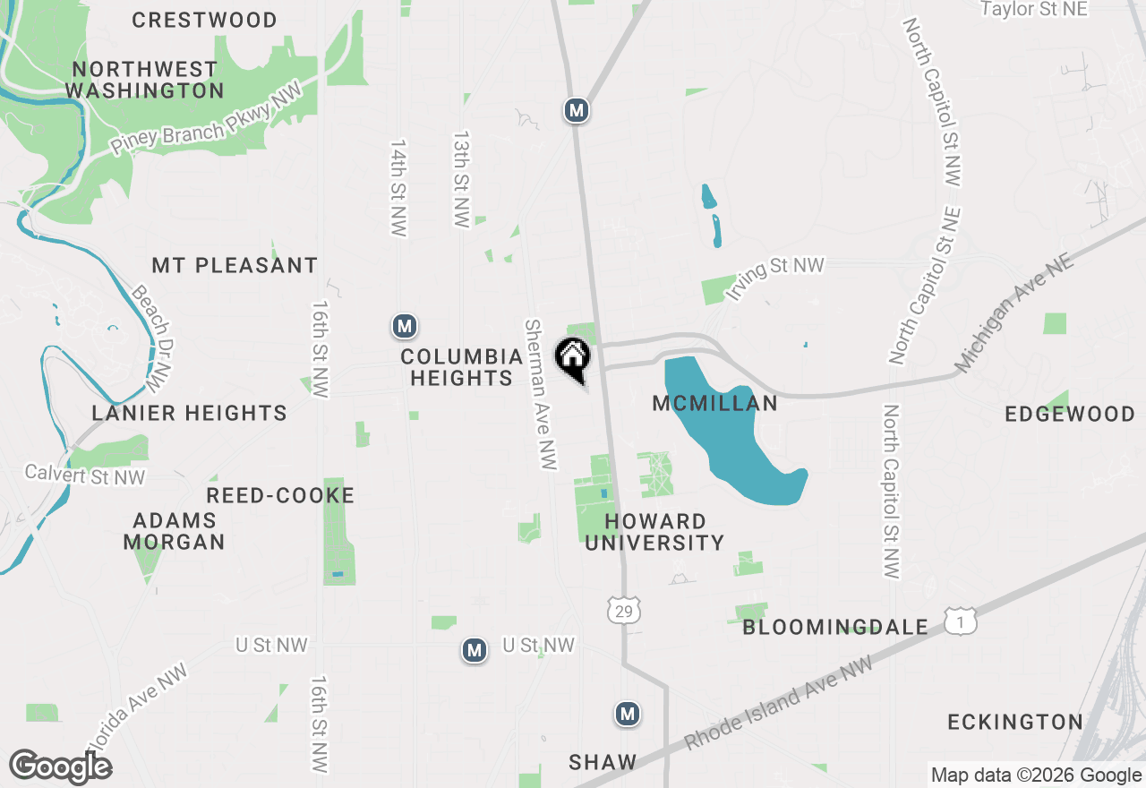 Map of 744 Gresham Place Nw, Washington, DC 20001