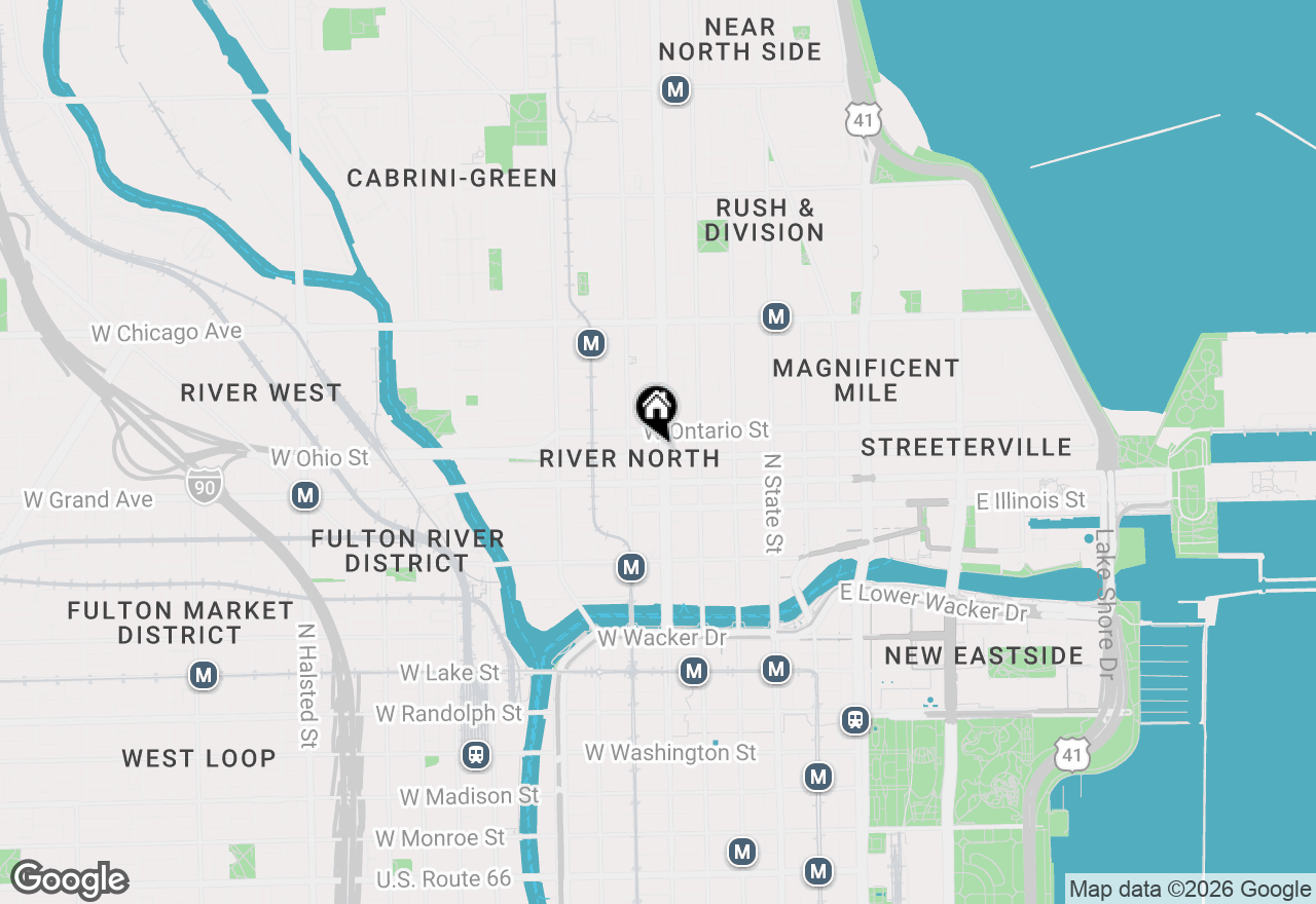 Map of 153 W Ohio Street #202, Chicago, IL 60654