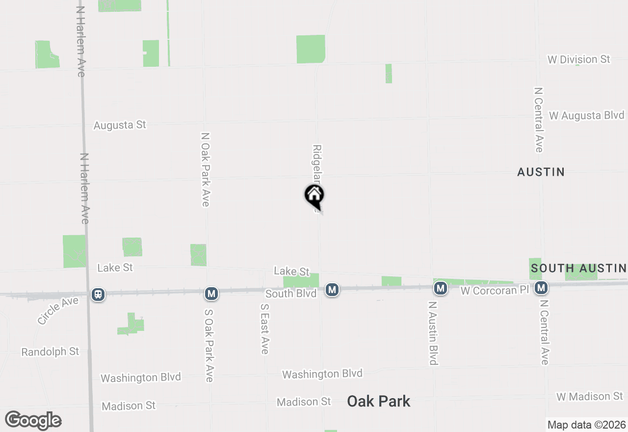 Map of 305 N Ridgeland Avenue, Oak Park, IL 60302