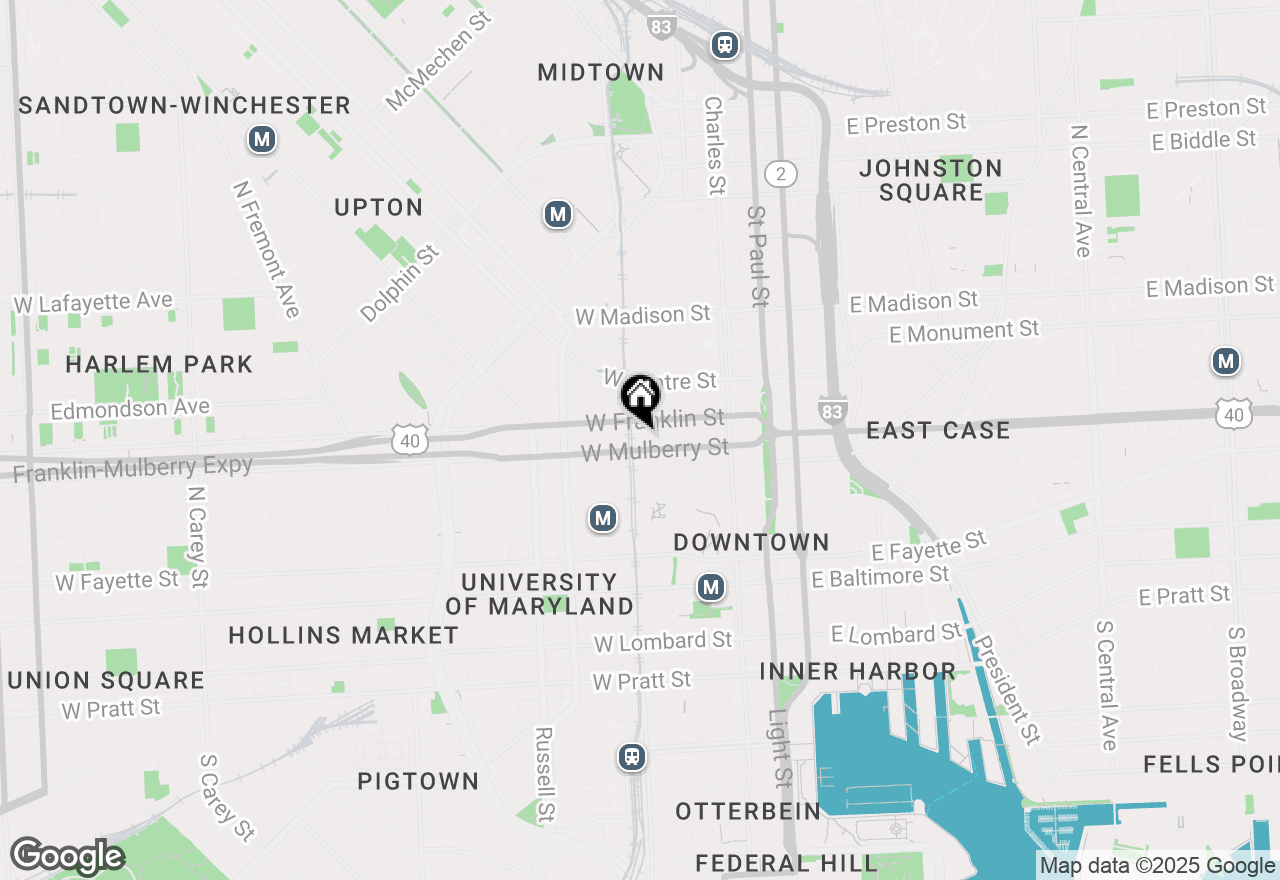 Map of 411 N Howard Street #204, Baltimore, MD 21201