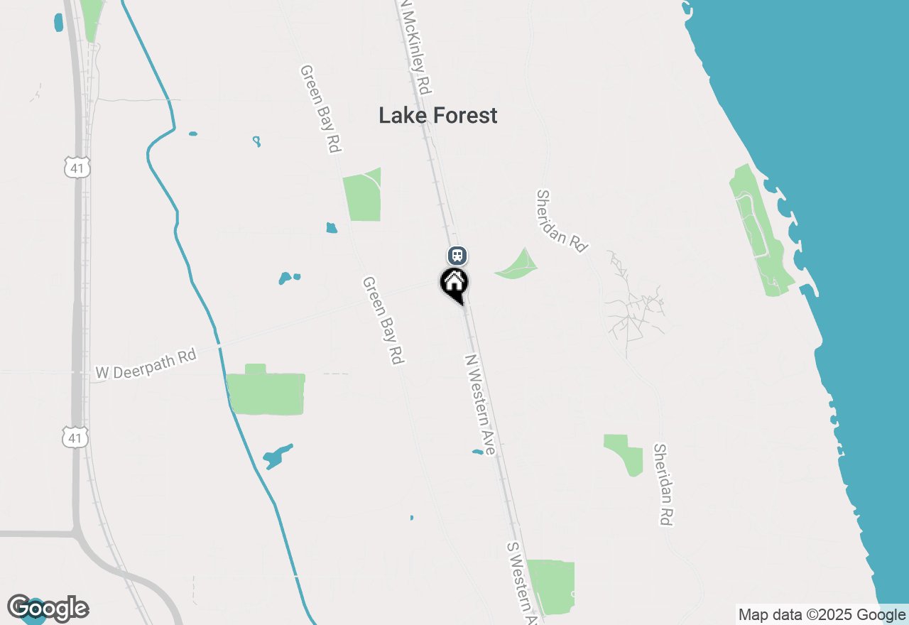 Map of 297 E Illinois Avenue, Lake Forest, IL 60045