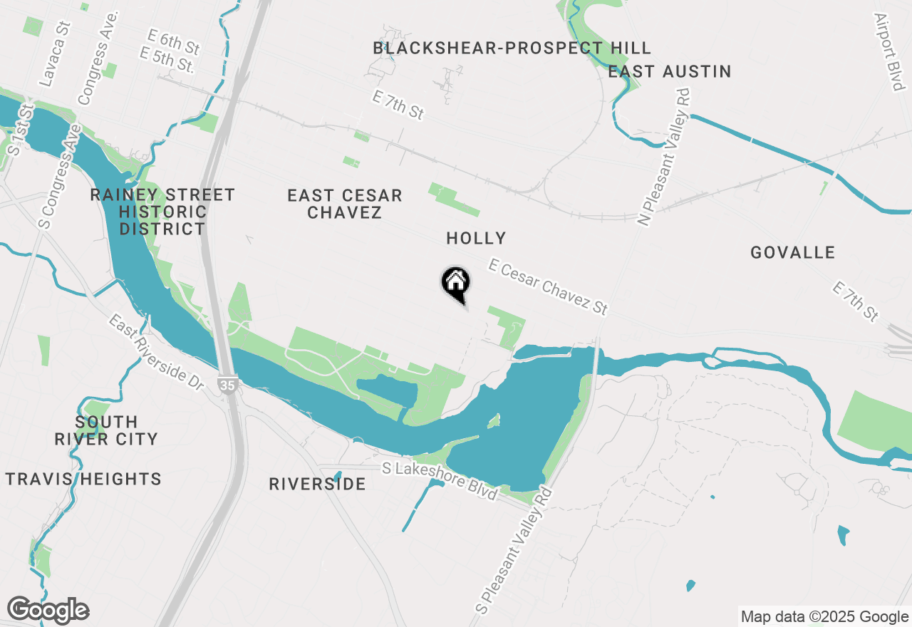 Map of 2201 Garden St, Austin, TX 78702