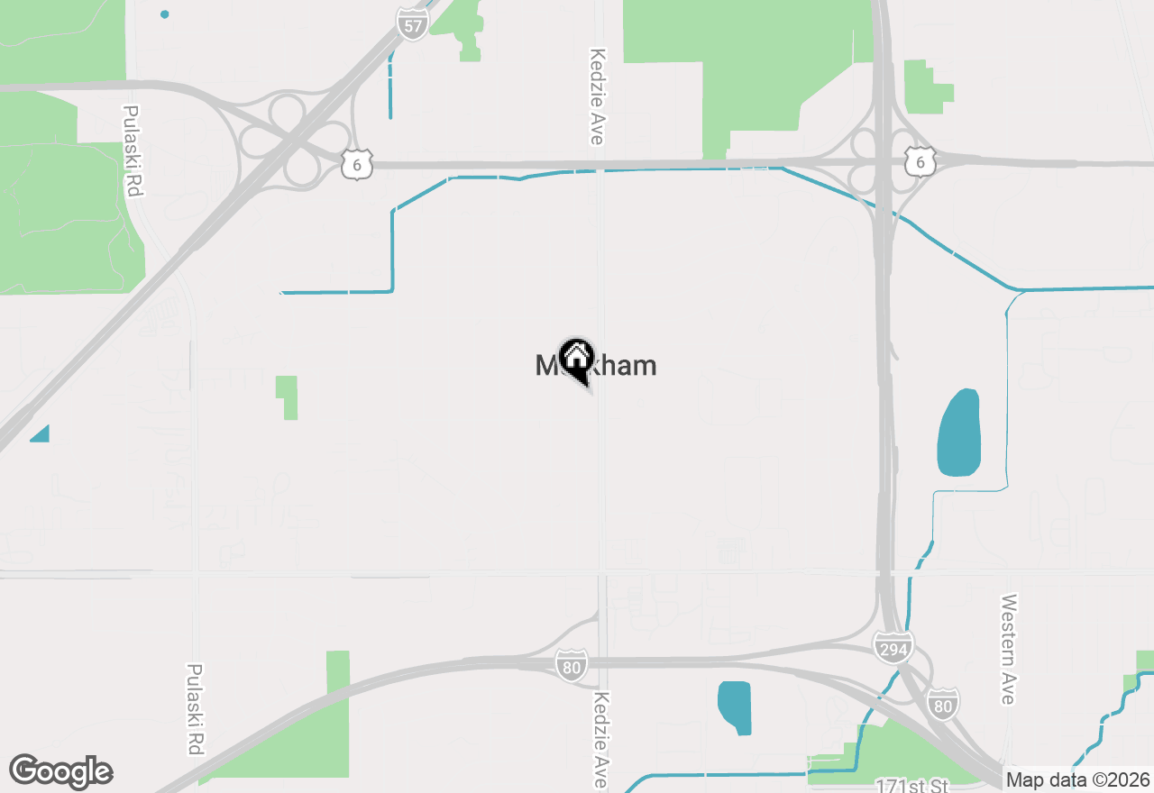 Map of 16353 Sawyer Avenue, Markham, IL 60428