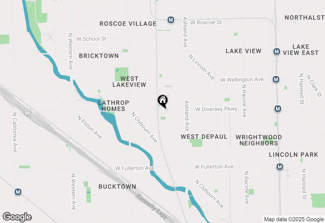 Map of 1735 W Diversey Parkway #104, Chicago, IL 60614