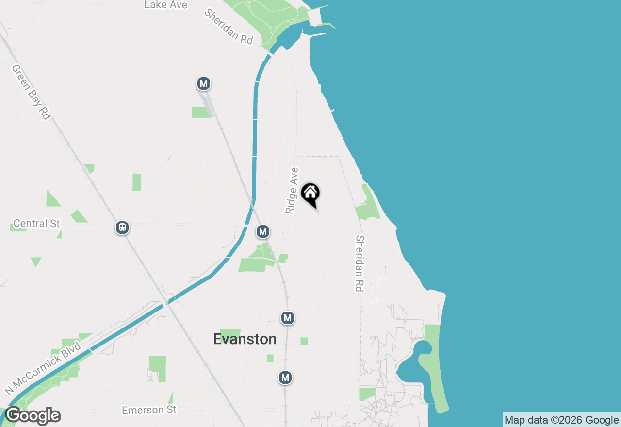 Map of 802 Clinton Place, Evanston, IL 60201