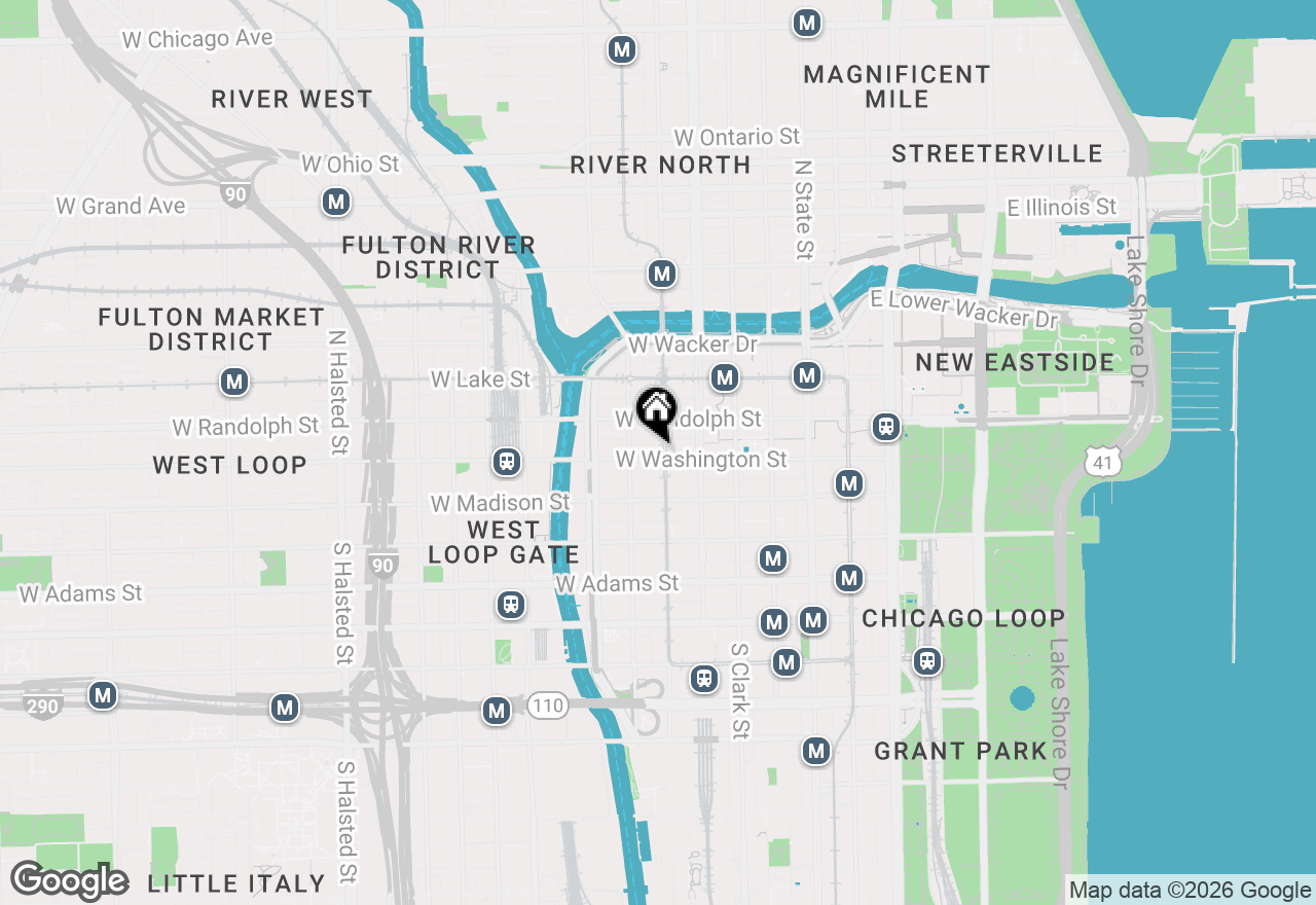 Map of 208 W Washington Street #611, Chicago, IL 60606