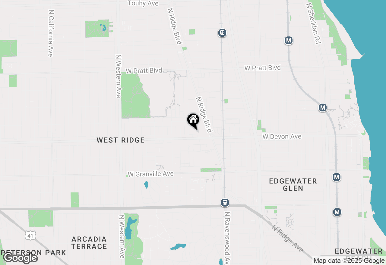 Map of 6433 N Damen Avenue #3E, Chicago, IL 60645