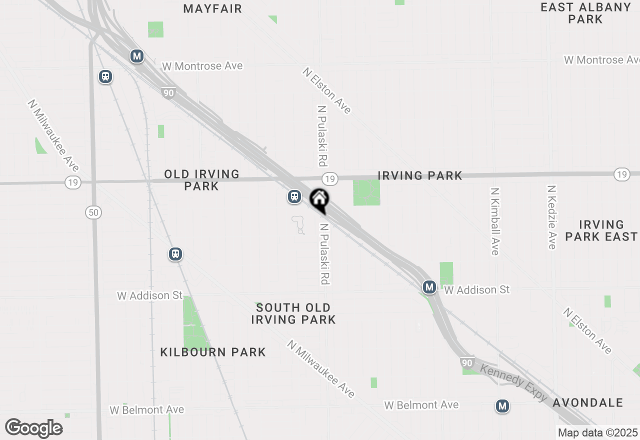 Map of 3832 N Pulaski Road #3, Chicago, IL 60641