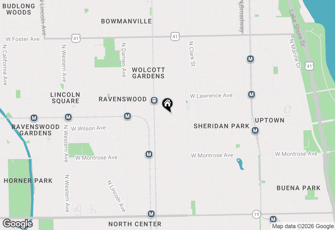 Map of 4645 N Hermitage Avenue #2M, Chicago, IL 60640