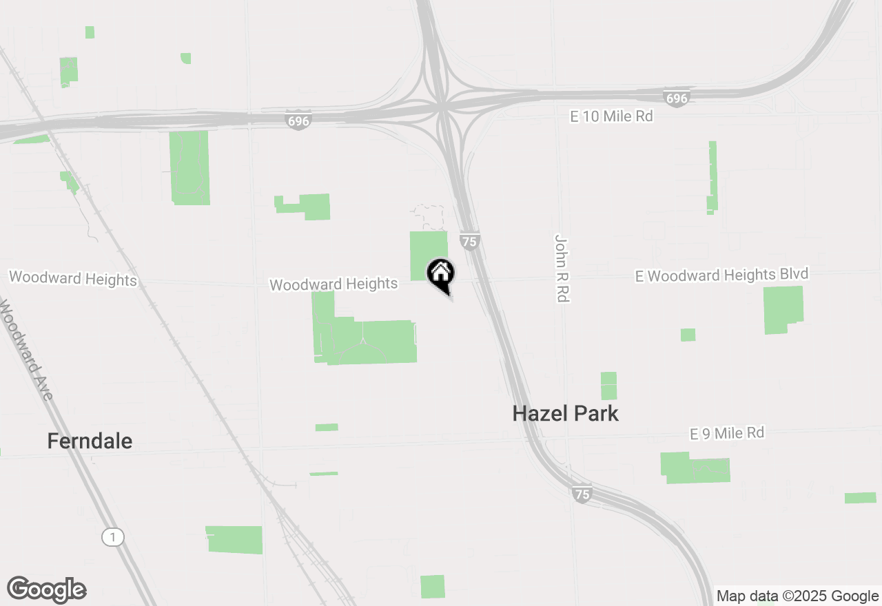 Map of 2320 Hamata Street, Ferndale, MI 48220
