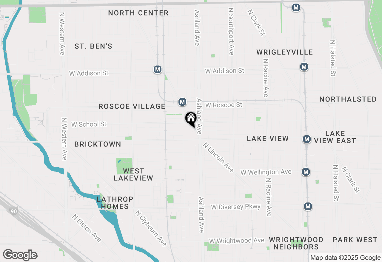 Map of 1636 W Melrose #203, Chicago, IL 60657