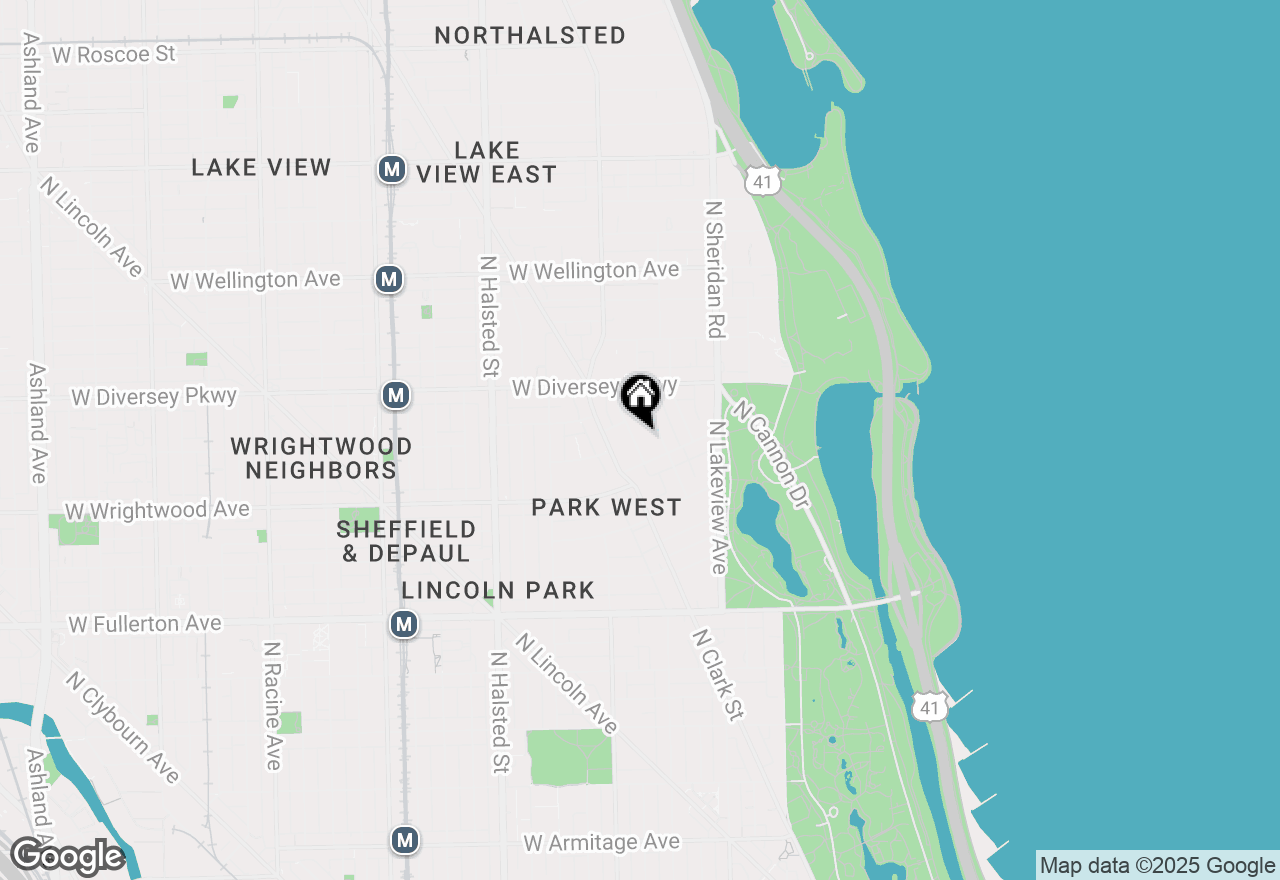 Map of 2728 N Hampden Court #608, Chicago, IL 60614