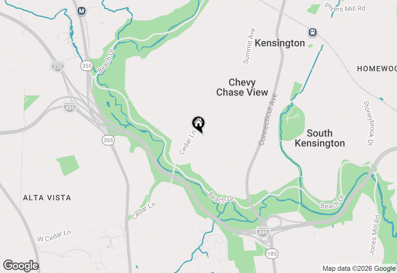 Map of 9806 Culver Court, Kensington, MD 20895