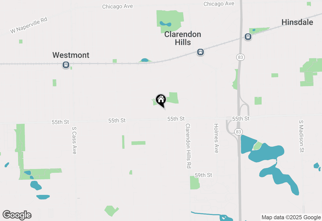 Map of 355 Ruby Street, Clarendon Hills, IL 60514