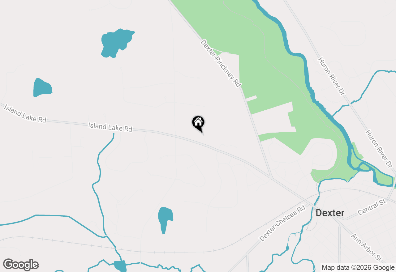 Map of 8850 Island Lake Road, Dexter, MI 48130