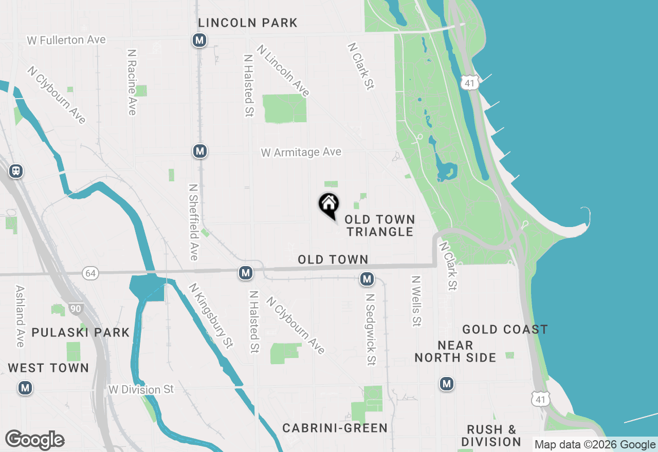 Map of 1725 N Mohawk Street #2S, Chicago, IL 60614