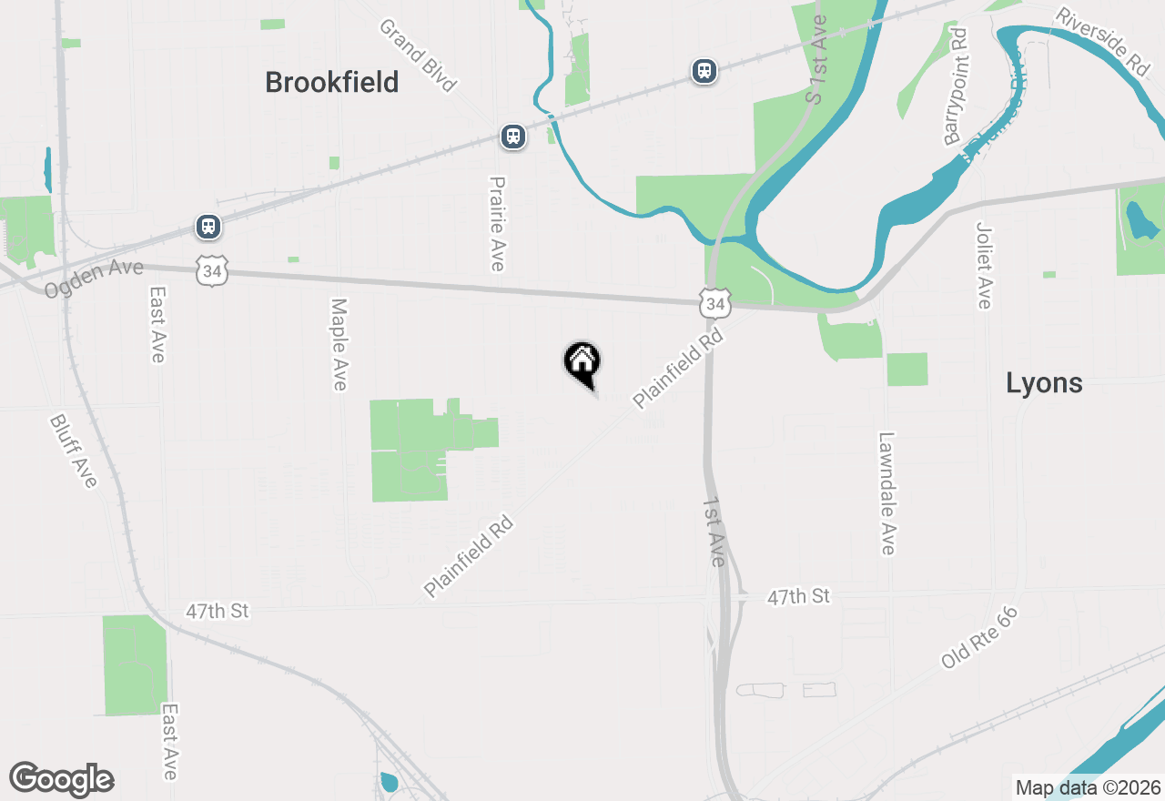 Map of 8745 43rd Street, Lyons, IL 60534