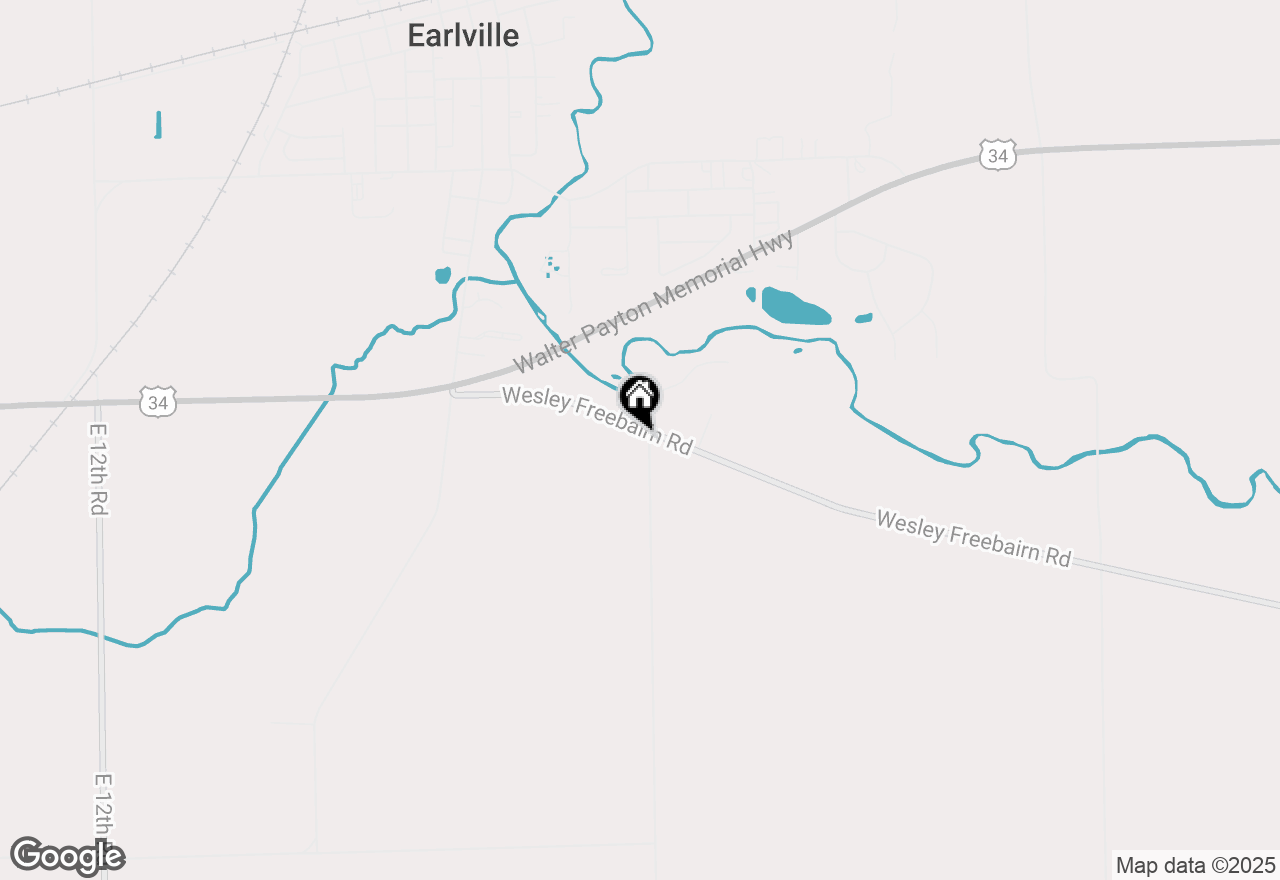 Map of 4437 E 13th Road, Earlville, IL 60518
